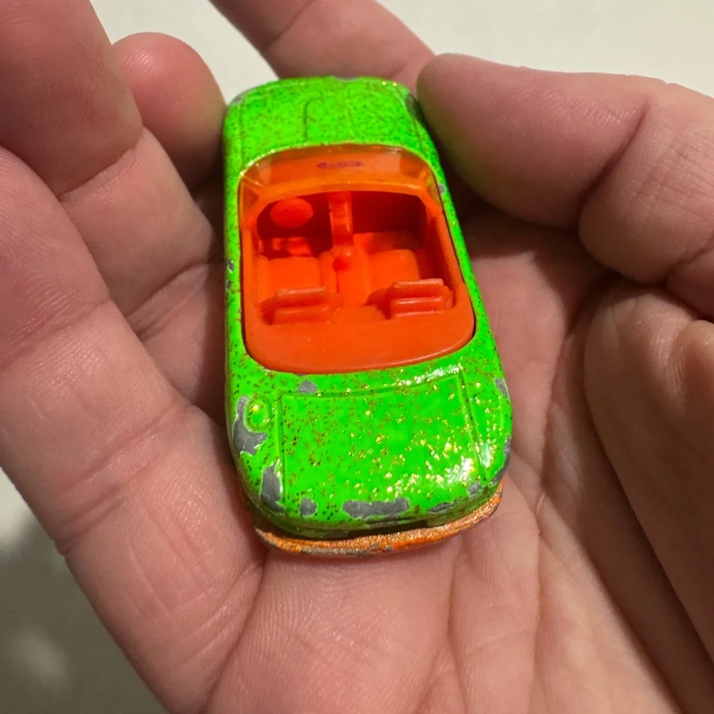 RARE 1990 Mattel Hot Wheels Sparkle Green Orange Mazda Miata‎ MX-5  #A107